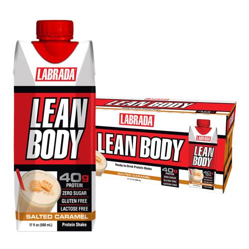 Labrada Lean Body Ready-to-Drink Protein Shake (12 x 500 ml, Caramel Sărat)