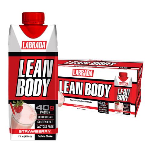 Labrada Lean Body Ready-to-Drink Protein Shake (12 x 500 ml, Căpșuni)