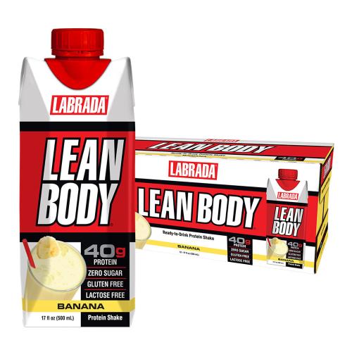 Labrada Lean Body Ready-to-Drink Protein Shake (12 x 500 ml, Banane)