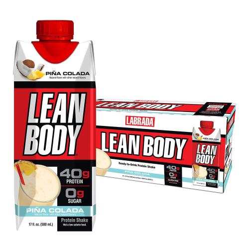 Labrada Lean Body Ready-to-Drink Protein Shake (12 x 500 ml, Pina Colada)