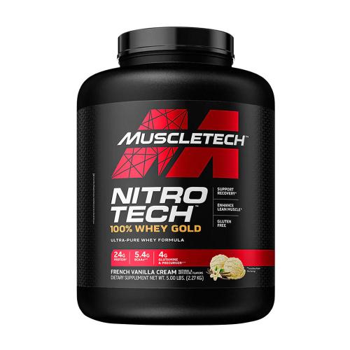 MuscleTech Nitro-Tech 100% Whey Gold (2,27 kg, Cremă de Vanilie Franțuzească)