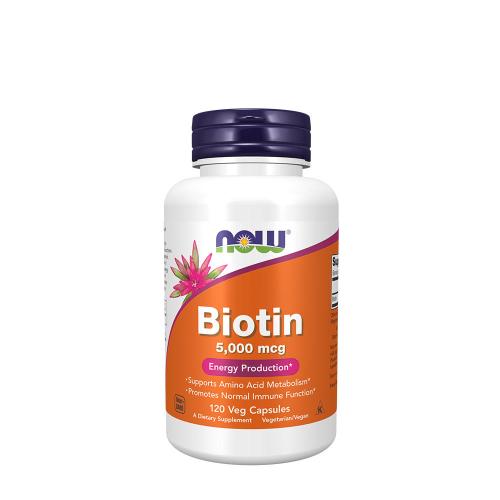 Now Foods Biotin 5,000 mcg (120 Capsule Vegetale)