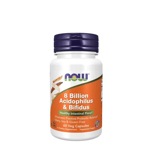 Now Foods 8 Billion Acidophilus  & Bifidus (60 Capsule Vegetale)