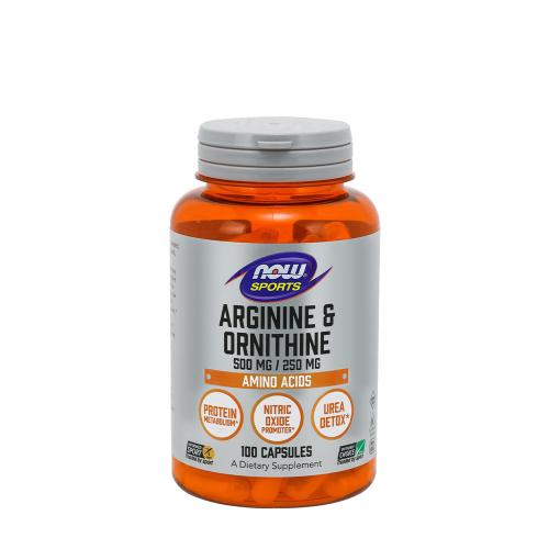 Now Foods Arginine & Ornithine 500/250mg (100 Capsule)
