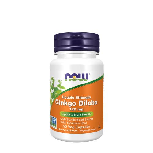 Now Foods Ginkgo Biloba, Double Strength 120 mg (50 Capsule Vegetale)