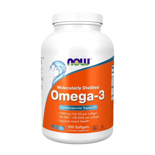 Now Foods Omega-3, Molecularly Distilled (500 Capsule moi)
