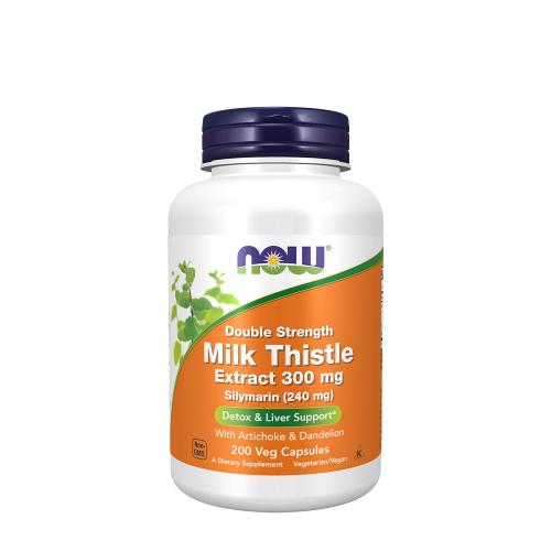 Now Foods Milk Thistle Extract, Double Strength 300 mg (200 Capsule Vegetale)