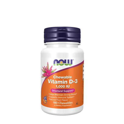 Now Foods Vitamin D-3 1,000 IU (180 Comprimate masticabile)