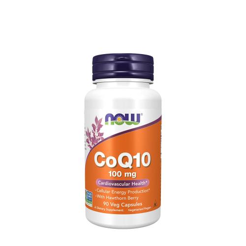 Now Foods CoQ10 100 mg with Hawthorn Berry Vegetarian (90 Capsule Vegetale)