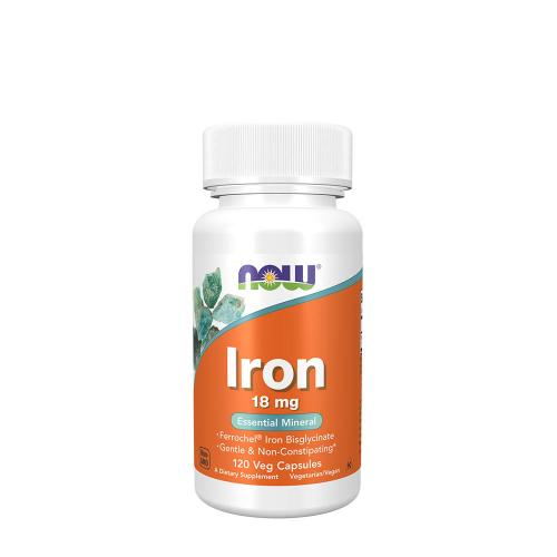 Now Foods Iron 18 mg Veg Capsules (120 Capsule Vegetale)