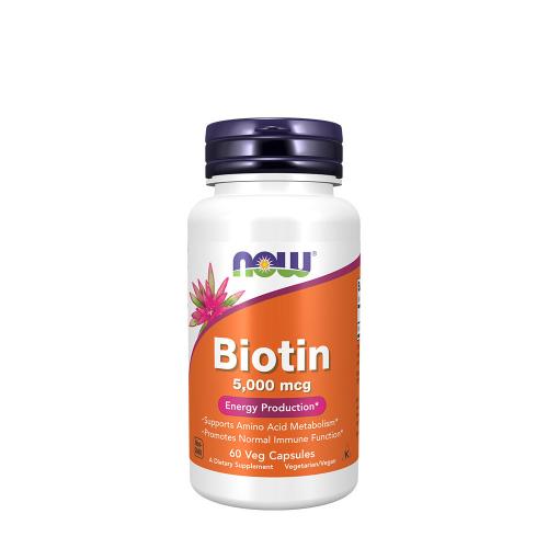 Now Foods Biotin 5,000 mcg (60 Capsule Vegetale)