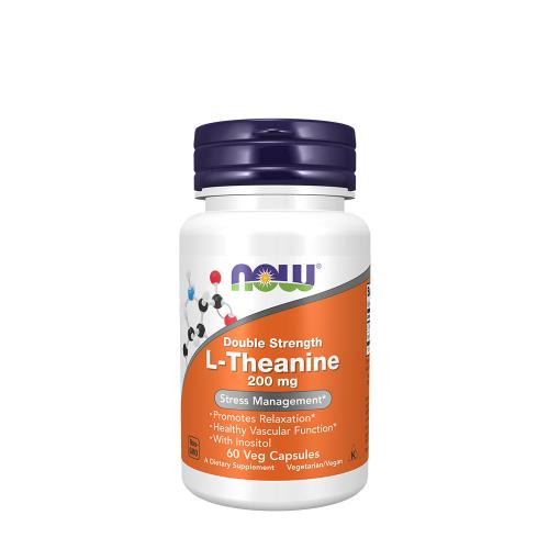 Now Foods L-Theanine, Double Strength 200 mg (60 Capsule Vegetale)