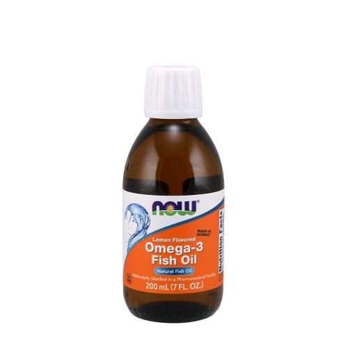 Now Foods Omega-3 Fish Oil Liquid (200 ml, Lămâie)