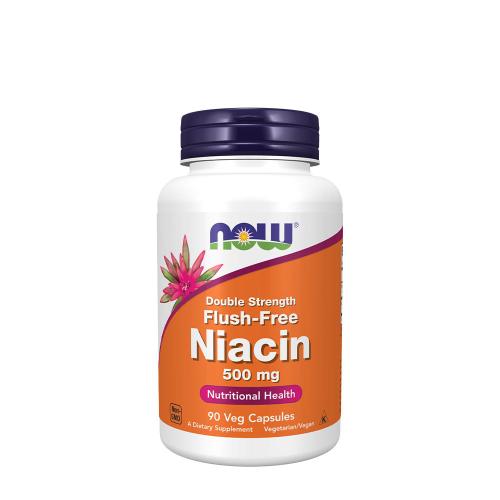 Now Foods Niacin 500 mg, Double Strength Flush-Free Veg Capsules (90 Capsule Vegetale)