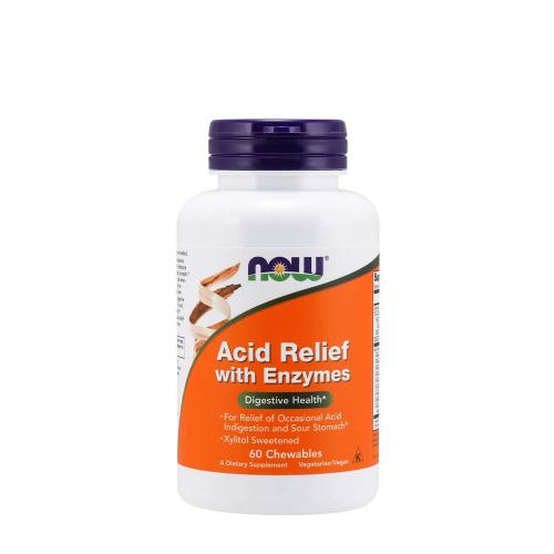 Now Foods Acid Relief with Enzymes Chewables (60 Comprimate masticabile)