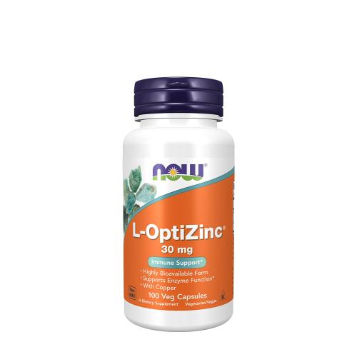 Now Foods L-OptiZinc 30 mg (100 Capsule Vegetale)