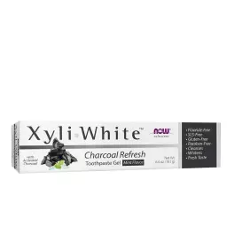  Now Foods XyliWhite Charcoal Refresh Toothpaste Gel (181 g, Mentă)
