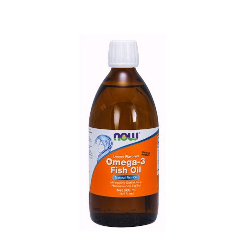 Now Foods Omega-3 Fish Oil Liquid (500 ml, Lămâie)