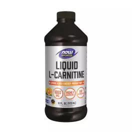   Now Foods L-Carnitină lichidă 1000 mg - L-Carnitine Liquid 1000 mg (473 ml, Citrice)