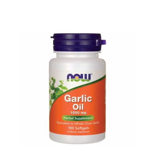 Now Foods Ulei de usturoi 1500 mg  - Garlic Oil 1500 mg  (100 Capsule moi)