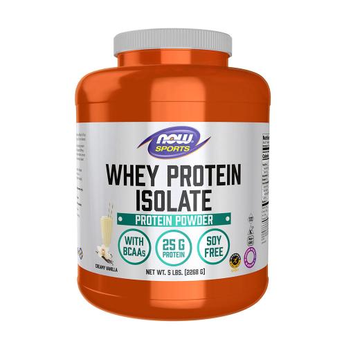 Now Foods Izolat de proteine din zer - Whey Protein Isolate (2268 g, Vanilie Cremoasă)