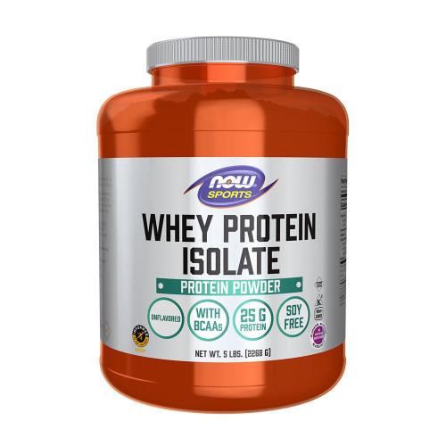 Now Foods Izolat de proteine din zer - Whey Protein Isolate (2268 g, Fără adaos de aromă)