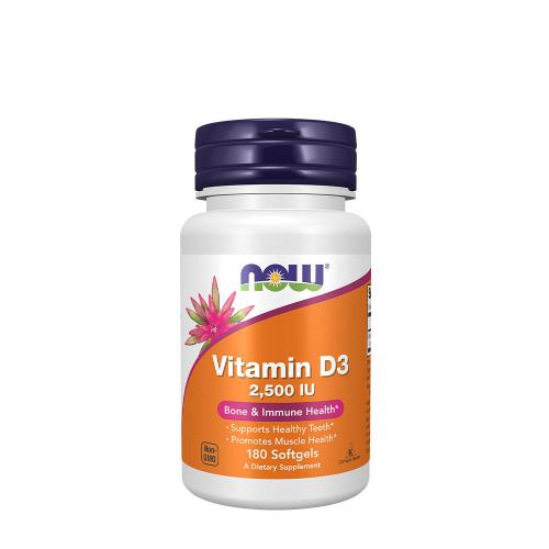 Now Foods Vitamin D3 2500 IU (180 Capsule moi)