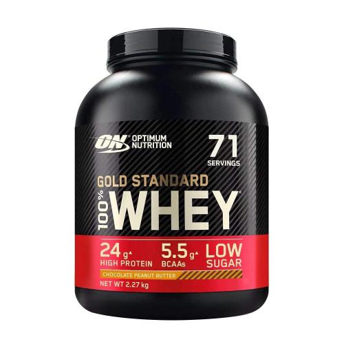 Optimum Nutrition Gold Standard 100% Whey™ (2.27 kg, Unt de Arahide cu Ciocolată)