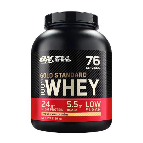 Optimum Nutrition Gold Standard 100% Whey™ (2.27 kg, Vanilie Franțuzească Cremoasă)