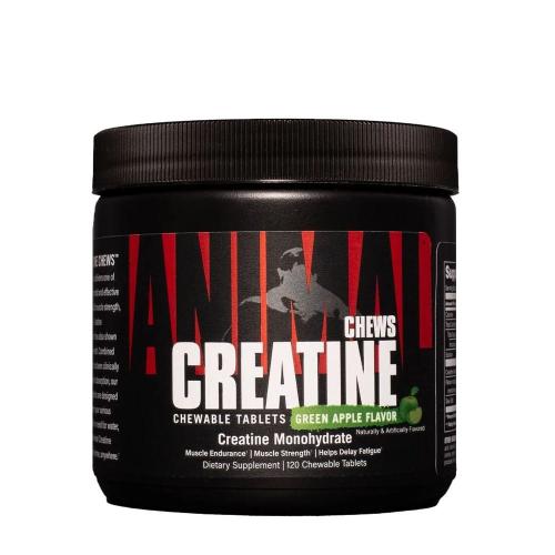 Universal Nutrition Animal Creatine Chews (120 Comprimate masticabile, Măr Verde)