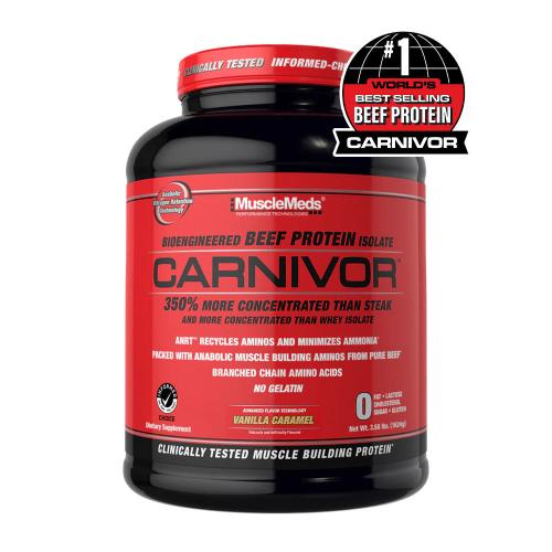 MuscleMeds Carnivor™ 100% Beef Protein (1624 g, Caramel cu Vanilie)