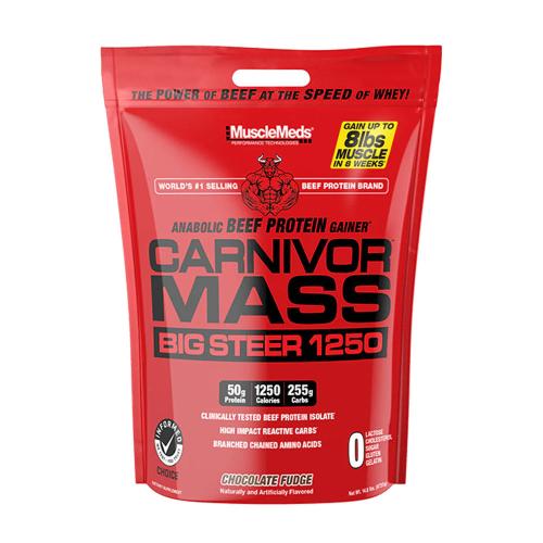 MuscleMeds Carnivor™ Mass Big Steer 100% Beef Protein Mass Gainer (6720 g, Fudge cu Ciocolată)