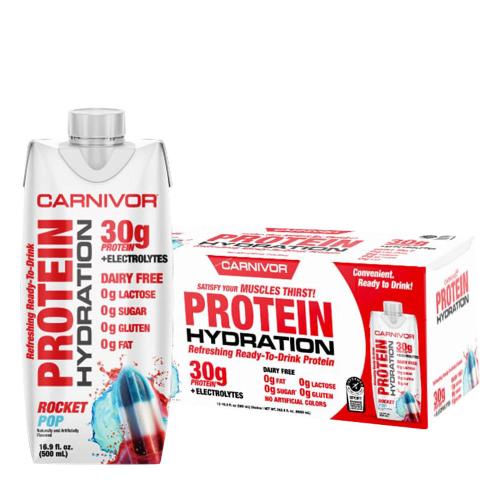 MuscleMeds Carnivor RTD Beef Protein Shake (12 Pachet, Rocket Pop)