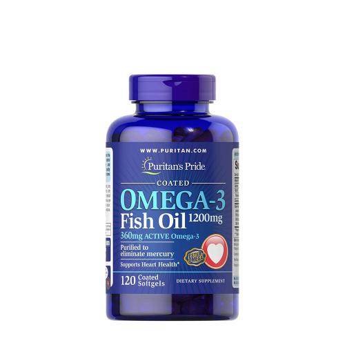 Puritan's Pride Omega-3 Fish Oil Coated 1200 mg (360 mg Active Omega-3) (120 Capsule moi)