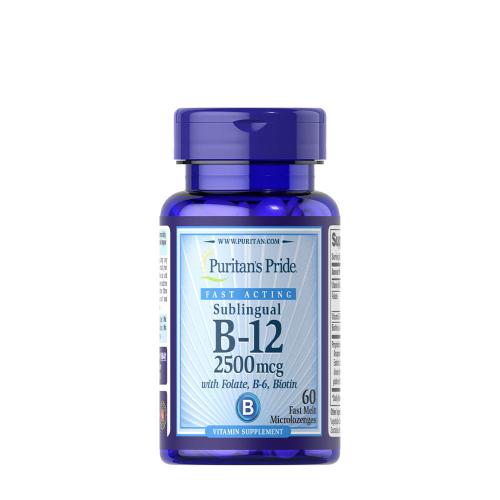 Puritan's Pride Vitamin B-12 2500 With Folic Acid (60 Mini Comprimate de Supt)