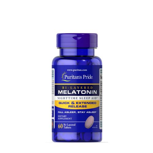 Puritan's Pride Bi-Layered Melatonin 5 mg (60 Bi-Layered Comprimate)