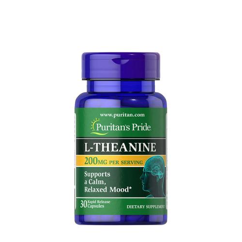 Puritan's Pride L-Theanine 200 mg per serving (30 Capsule cu Absorbție Rapidă)