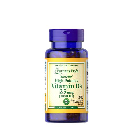 Puritan's Pride Vitamin D3 25mcg 1000 IU (200 Capsule moi)