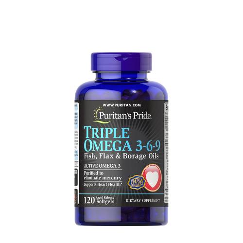 Puritan's Pride Triple Omega 3-6-9 Fish, Flax & Borage Oils (120 Capsule moi)
