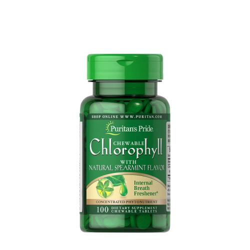 Puritan's Pride Chewable Chlorophyll with Natural Spearmint Flavor (100 Comprimate masticabile)