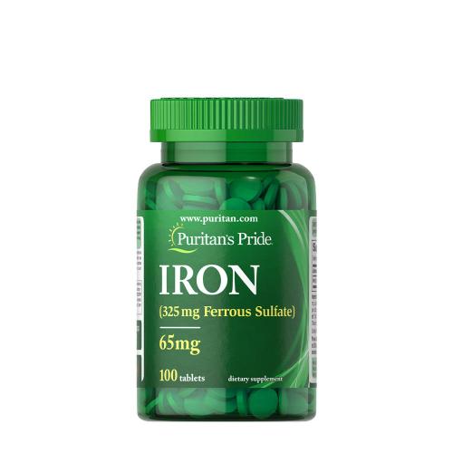 Puritan's Pride Iron 65 mg (Ferrous Sulfate 325 mg) (100 Comprimate)