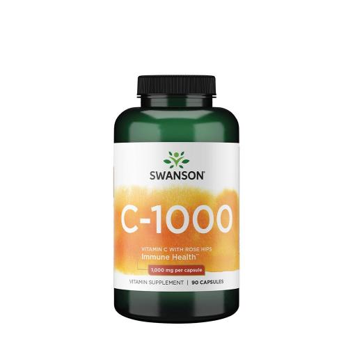 Swanson Vitamin C with Rose Hips (90 Capsule)