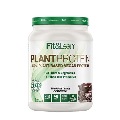 Fit & Lean Plant Protein (566 g, Fudge cu Ciocolată)