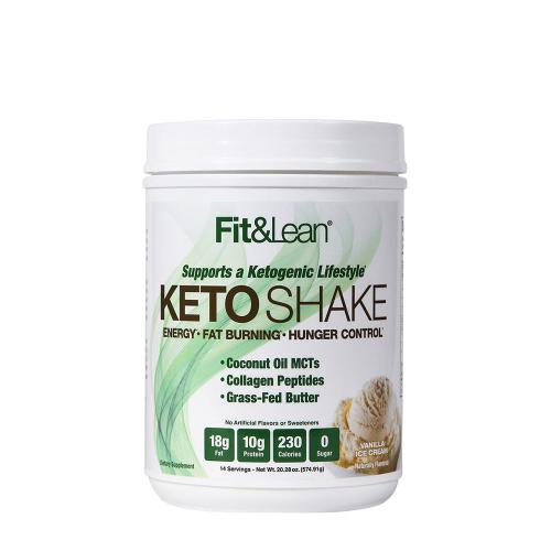 Fit & Lean Keto Shake (574 g, Înghețată cu Vanilie)