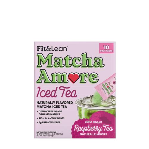 Fit & Lean Matcha Amore - Iced Tea (45 g, Ceai înghețat cu zmeură)