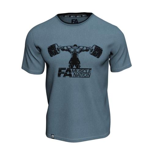 FA - Fitness Authority T-Shirt Double Neck (Size: S) (S, Albastru)