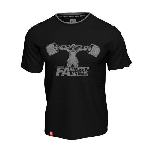 FA - Fitness Authority T-Shirt Double Neck (Size: S) (S, Negru)