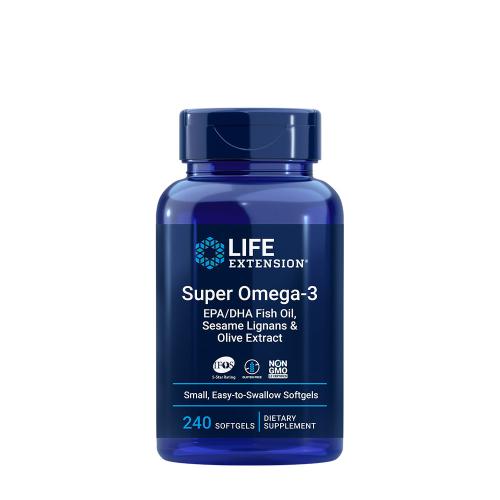 Life Extension Super Omega-3 Plus EPA/DHA Fish Oil, Sesame Lignans, Olive Extract (240 Capsule moi)
