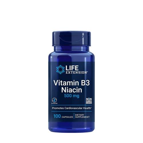 Life Extension Vitamin B3 (Niacin) 500 mg  (100 Capsule Vegetale)