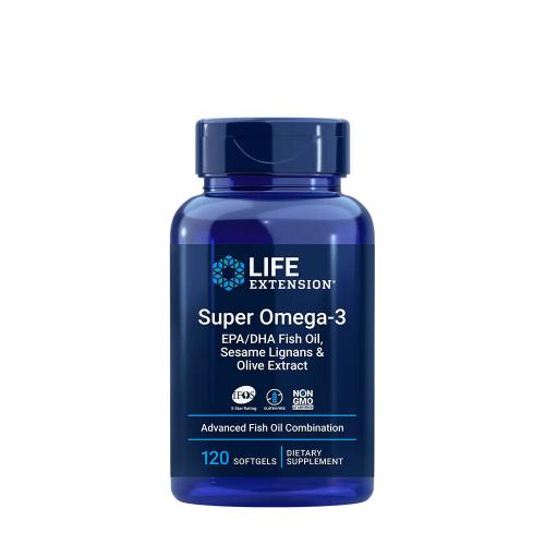 Life Extension Super Omega-3 Plus EPA/DHA Fish Oil, Sesame Lignans, Olive Extract (120 Capsule moi)